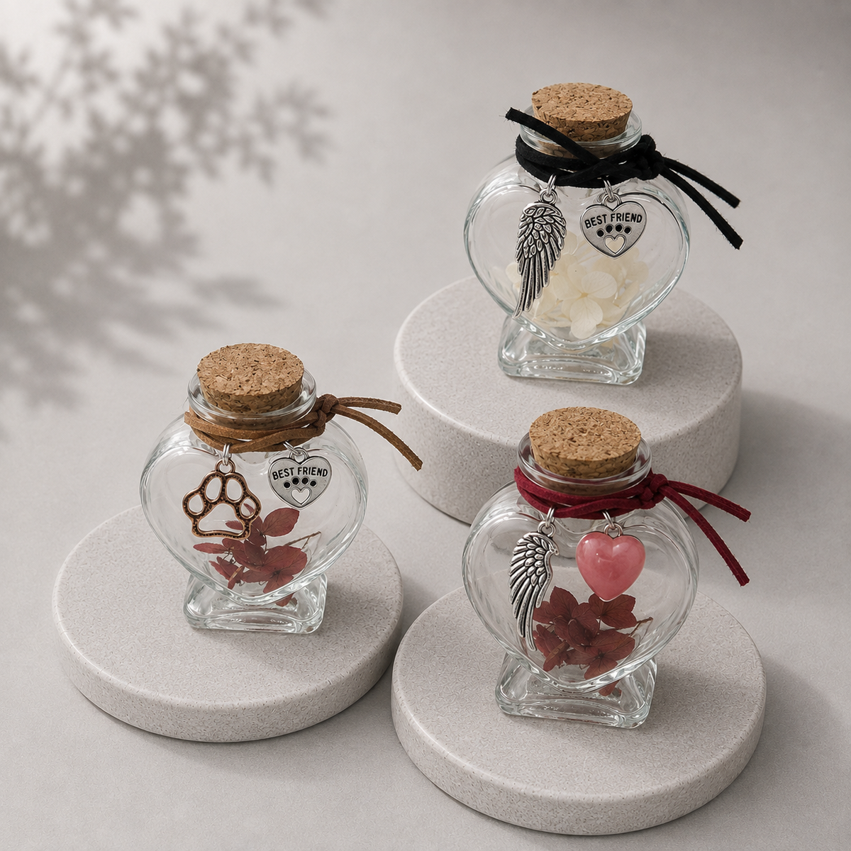 Gedenkflasche & Anhänger für Fell