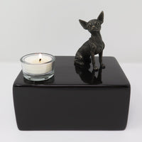 Chihuahua Urne Designurne mit Teelicht