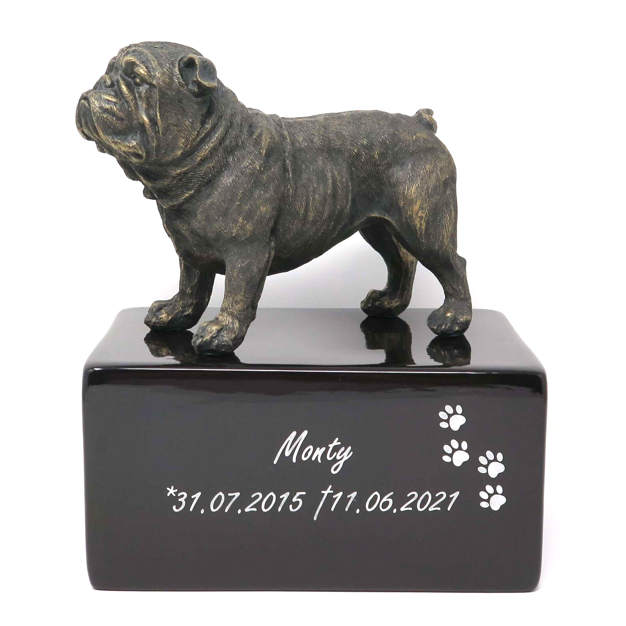 Englische Bulldogge Urne
