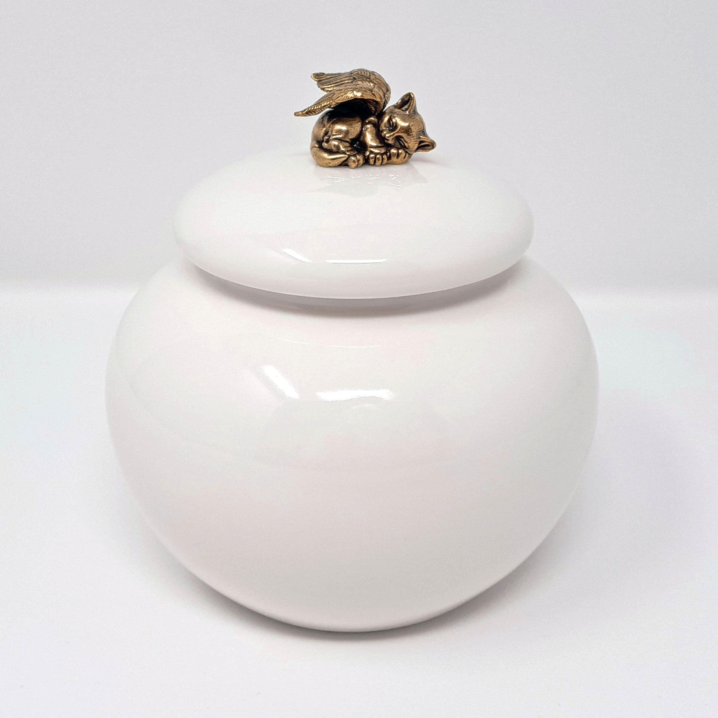 Tierurne aus Keramik Katzenurne Shiny