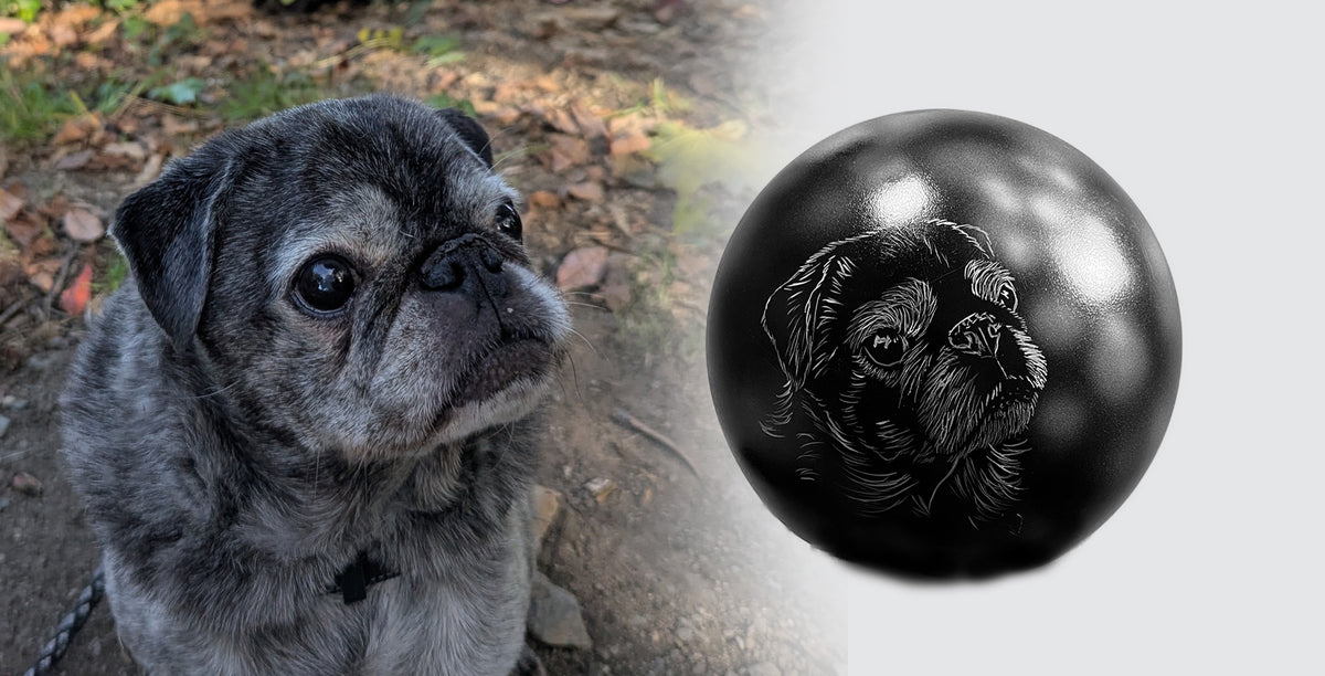 Hundeurne Lichterhund mit Silhouette Ihres Hundes