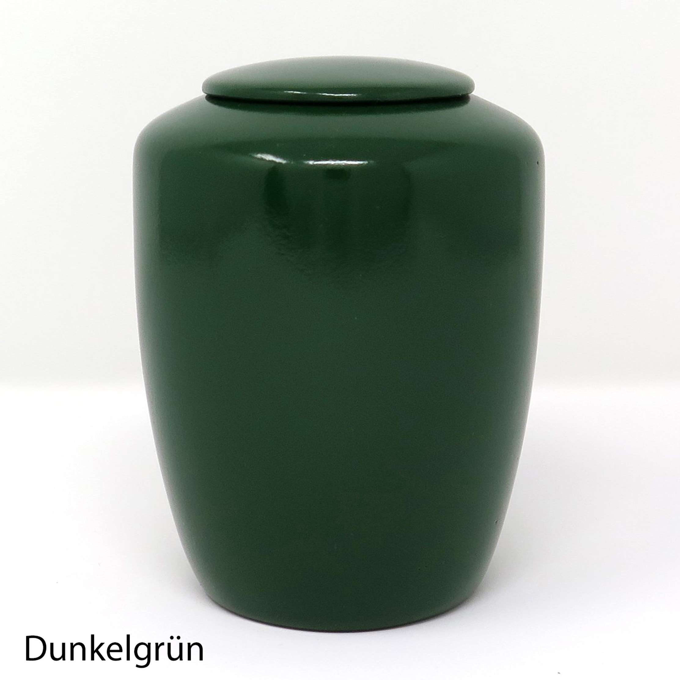 Dunkelgrüne Tierurne mit Teelichteinsatz