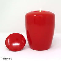 Rote Tierurne mit Teelichteinsatz